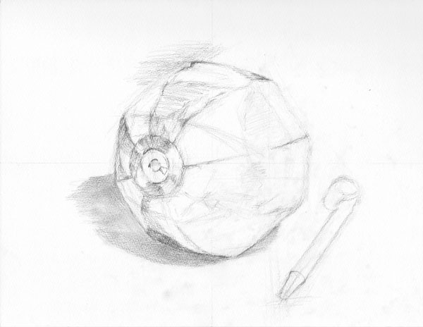 紙風船-鉛筆デッサン描き方・制作過程3