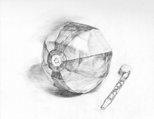 紙風船-鉛筆デッサン描き方・制作過程5