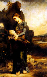 モロー,オルフェの首を運ぶトラキアの娘,1865年