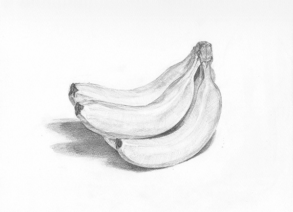 バナナ-鉛筆デッサン描き方・制作過程5