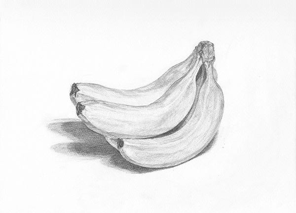 バナナ-鉛筆デッサン描き方・制作過程6