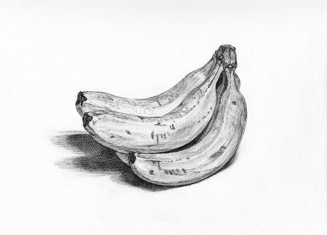 バナナ-鉛筆デッサン描き方｜デッサン初心者のための描き方講座