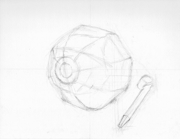 紙風船-鉛筆デッサン描き方・制作過程2