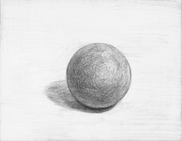 球体-鉛筆デッサン描き方・制作過程2