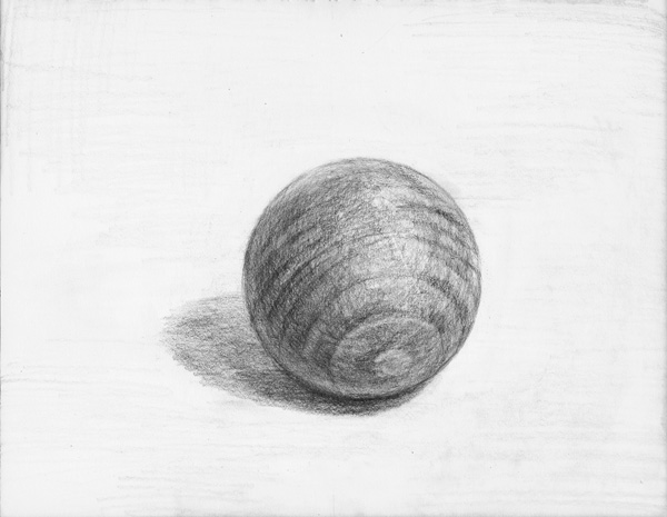 球体-鉛筆デッサン描き方・制作過程3