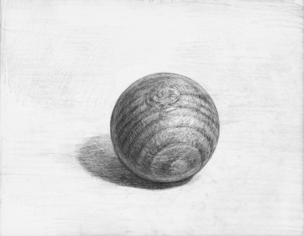 球体-鉛筆デッサン描き方・制作過程5