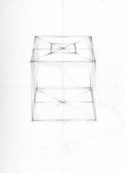 トイレットペーパーの鉛筆デッサン描き方過程2