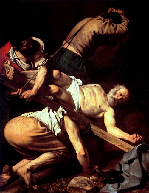 カラヴァッジョ『聖ペテロの磔刑』-明度のコントラストと絵画