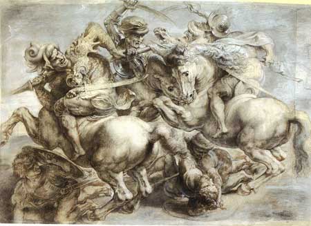 ピーテル・パウル・ルーベンス『アンギアーリの戦い』（レオナルド・ダ・ヴィンチ画）の模写,1603年頃