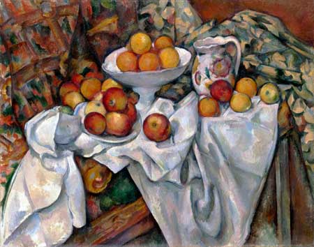 ポール・セザンヌ『リンゴとオレンジのある静物』1895-1900年