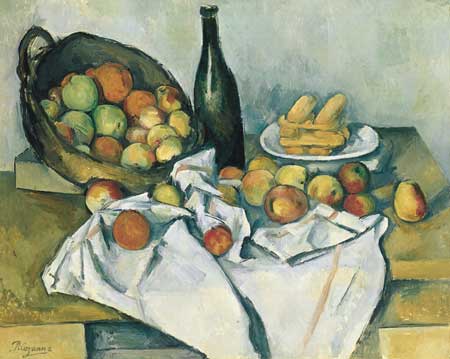ポール・セザンヌ『リンゴの籠のある静物』1890-94年