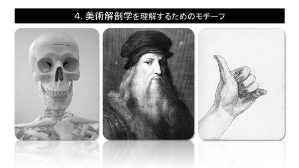 美術解剖学を理解するためのデッサン・モチーフ